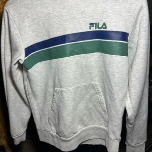Fila White Textured Sweatshirt